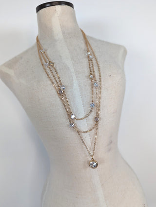 Lucy 3 Chain Stone Necklace