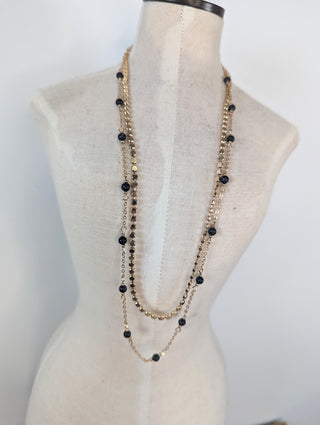 Tully Beaded Double Chain Necklace