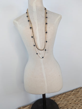 Tully Beaded Double Chain Necklace