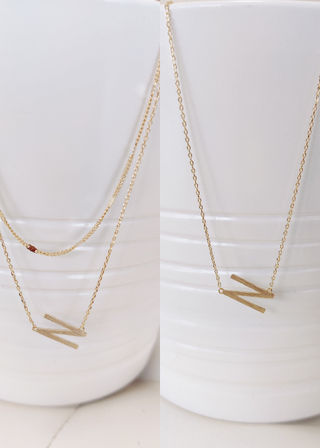 Gold Initial Letter Necklace *Final Sale*
