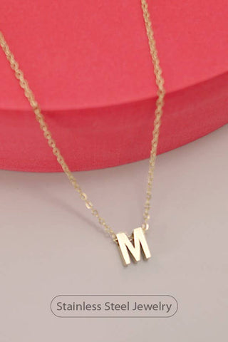 Initial Necklace: 18K STAINLESS STEEL TARNISH FREE