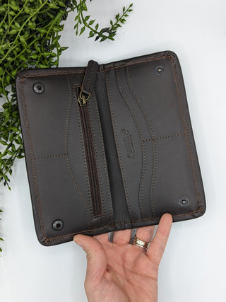 Leather Snap Tooled Wallet