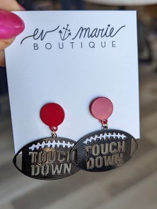 Touch Down Football Earrings