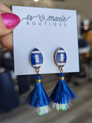 Football Spirit Tassel Earring