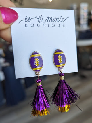 Football Spirit Tassel Earring