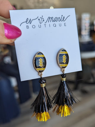 Football Spirit Tassel Earring