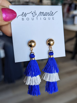 Two Tone Tassel Earring (Final Sale)