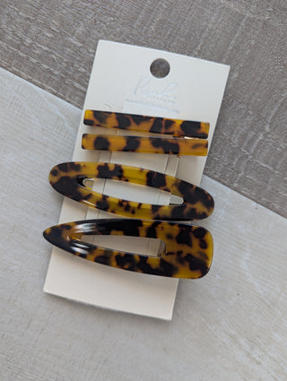 3pc Hair Clip- TORTOISE