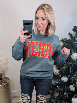 Merry Holiday Sweatshirt  (Final Sale)