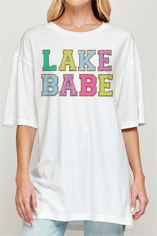 Oversized LAKE BABE Graphic Tee *Final Sale*