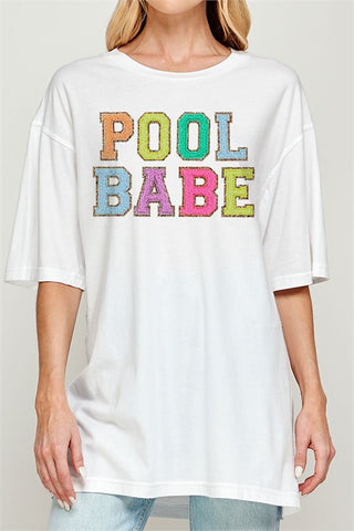 Oversized POOL BABE Graphic Tee *Final Sale*