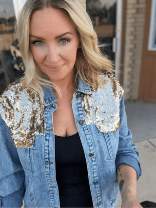 Shania Sequin Denim Jacket