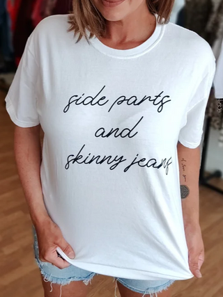 Side Parts & Skinny Jeans Graphic Tee *FINAL SALE*